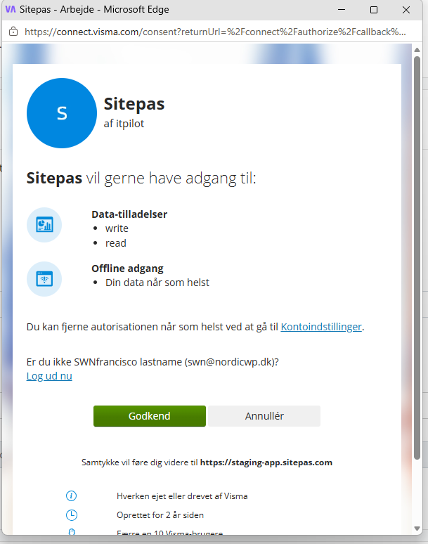 Dinero Accept Modal