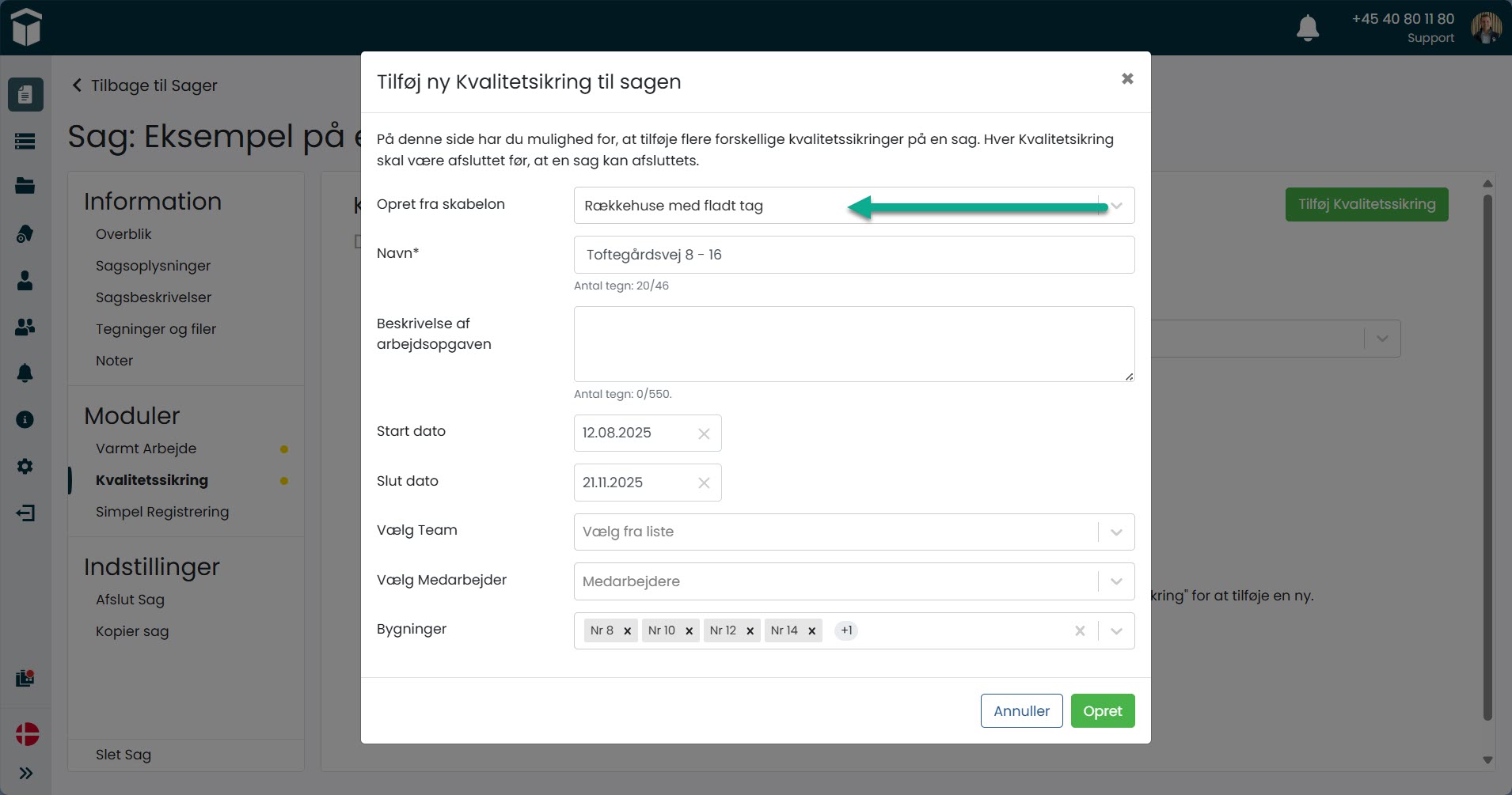 Kvalitetssikring Skabelon